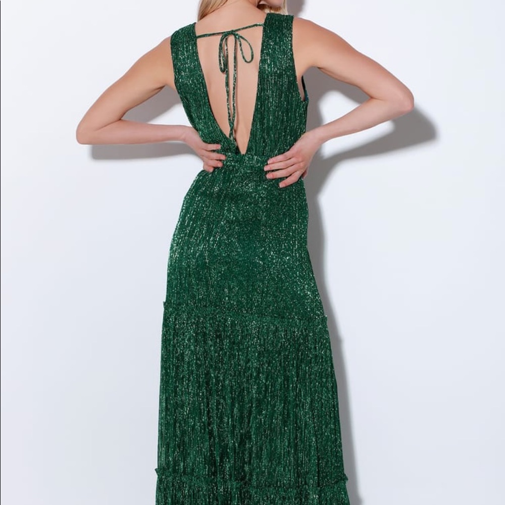 Lulu's Green Maxi Dress